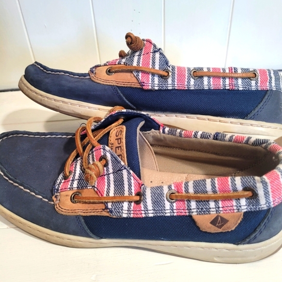 Sperry Top-sider Ivyfish Stripe Navy Boat Shoe, 8M - Picture 9 of 10